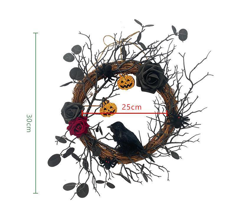Simulated Money Leaf Flower Ring Halloween Interior Decoration - Uflower