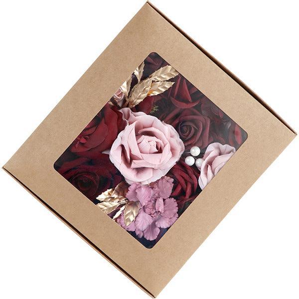European Wedding Boxed Flowers Birthday Party Simulation Flowers Gift Flower Box Valentine's Day Gift - Uflower