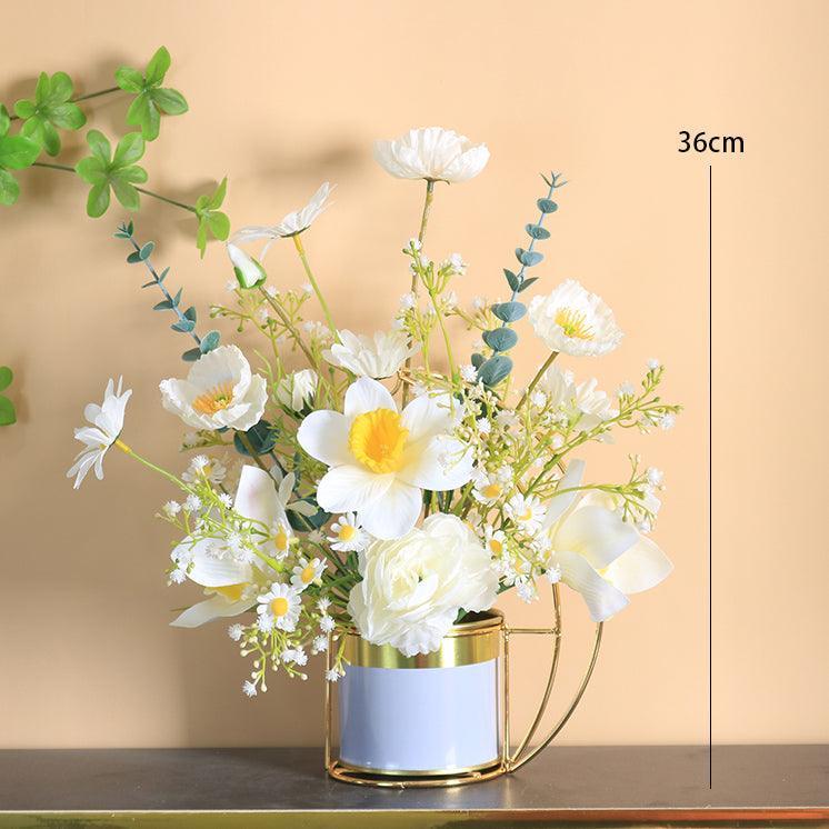 High-grade light luxury fake flowers simulation bouquet living room table flower arrangement - Uflower