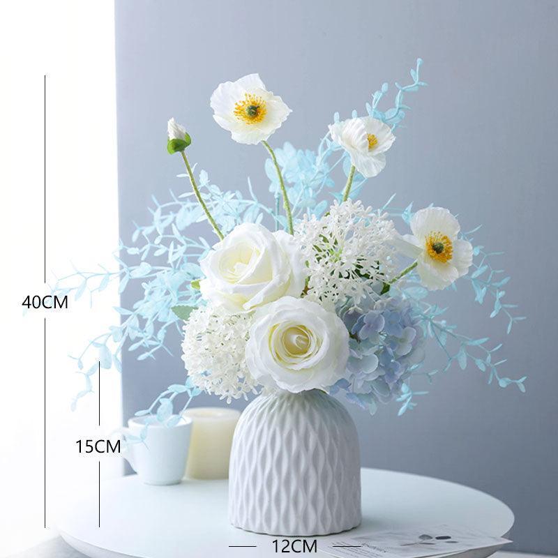 Simple rose hydrangea living room table bouquet - Uflower