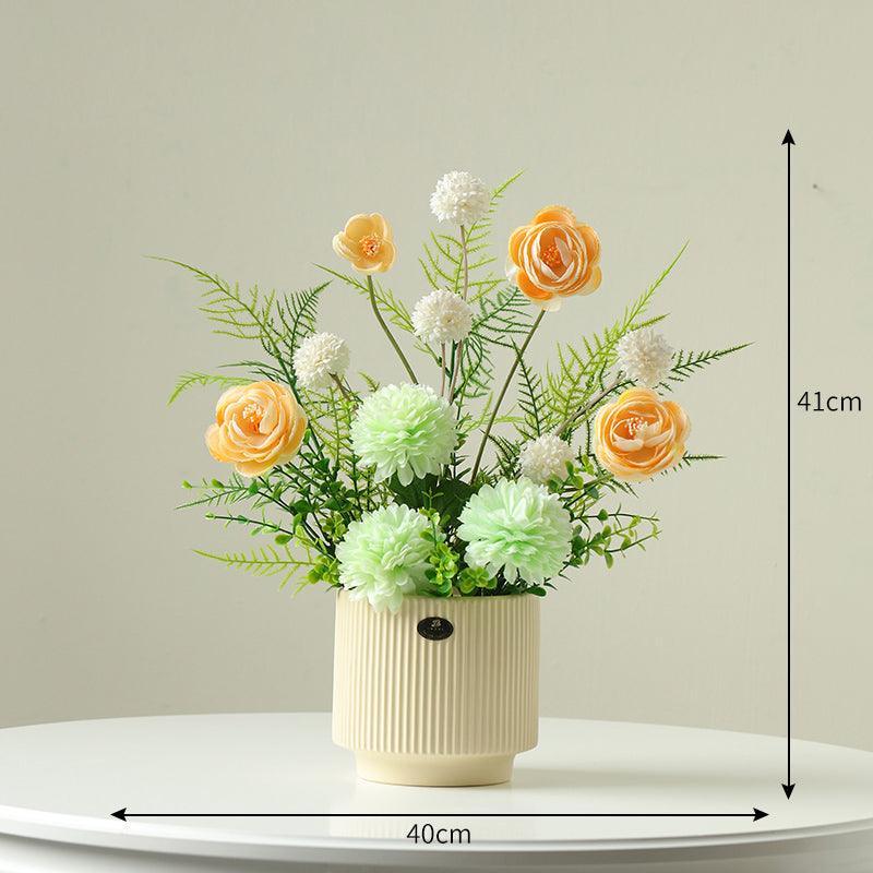 Scandinavian small fresh simulation flowers fake flowers potted plant ornaments - Uflower