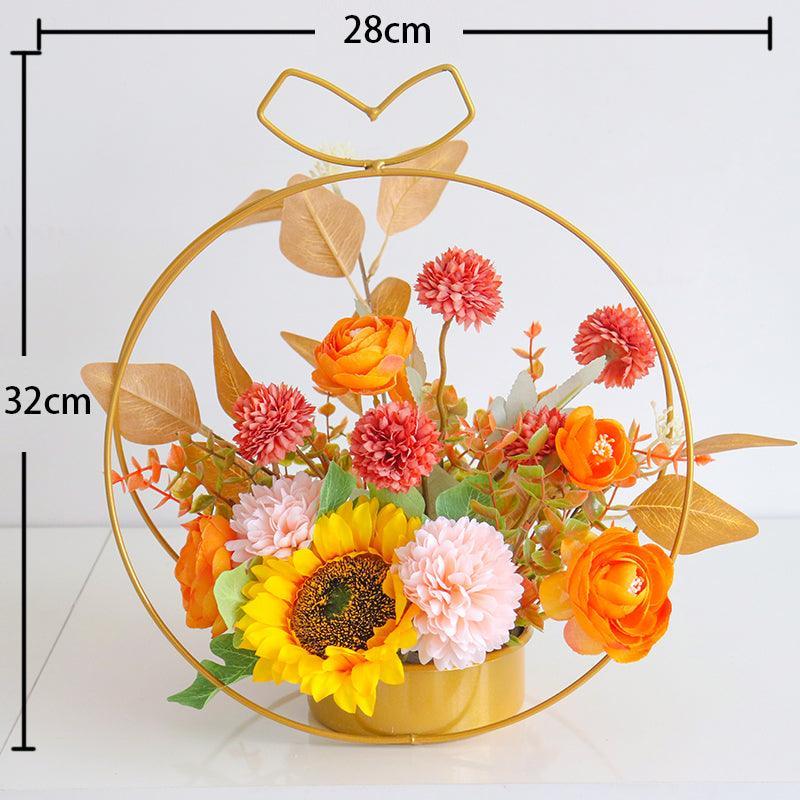 Light luxury high-grade simulation flowers fake flower arrangement living room table - Uflower