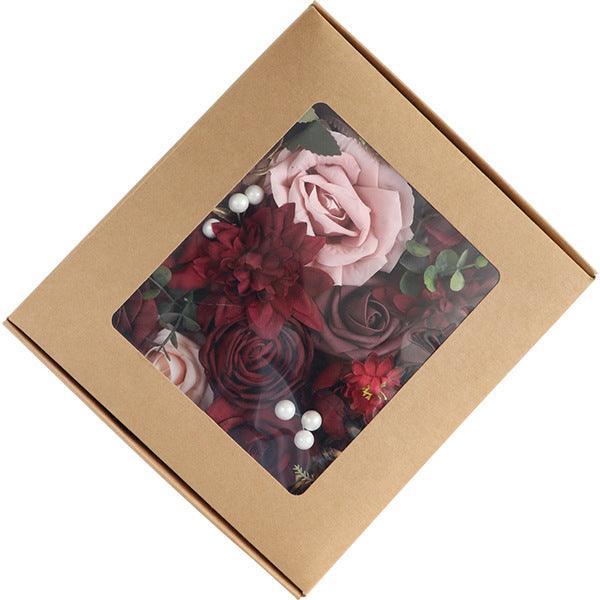 European Simulation Flower Box Wedding Banquet Handmade Gift Box Flower Holiday Diy Decoration - Uflower