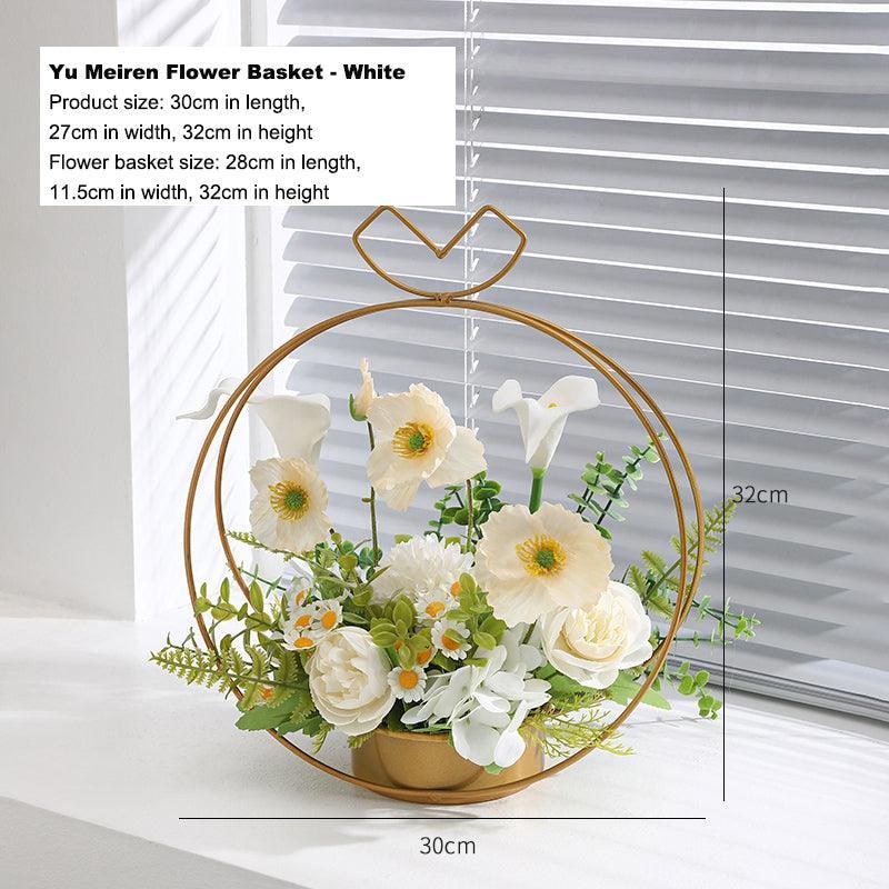 Flower basket simulation flower living room decoration - Uflower