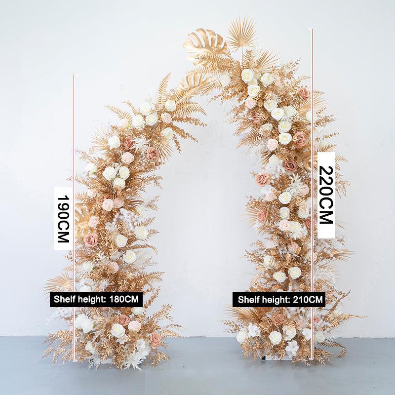 Rose Gold Flower Arch Corner Wedding Party Background Decoration - Uflower