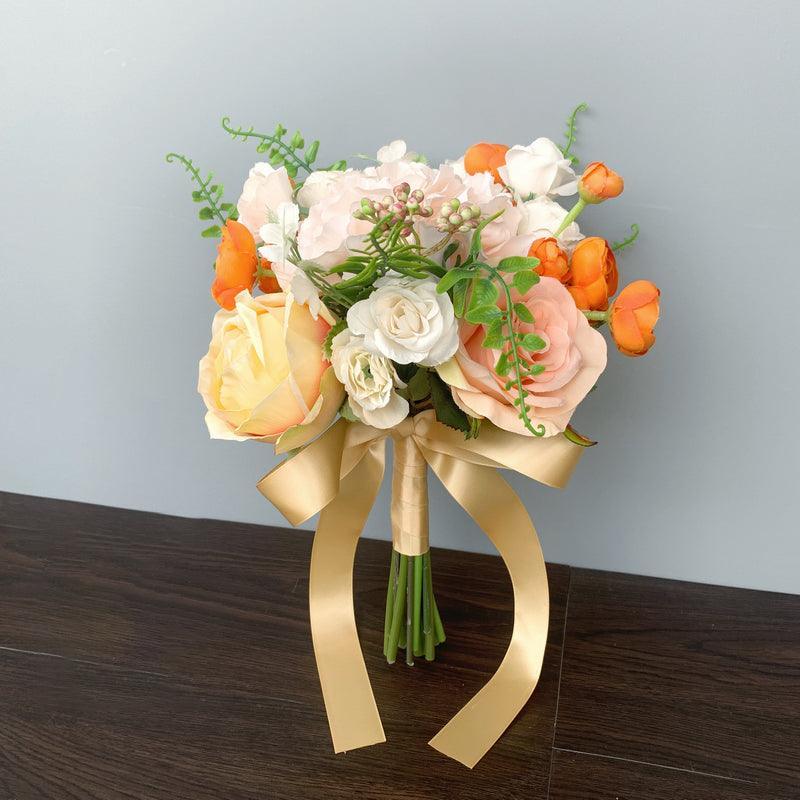 Small hand held bride wedding photography simulation fake flowers ball props - Uflower