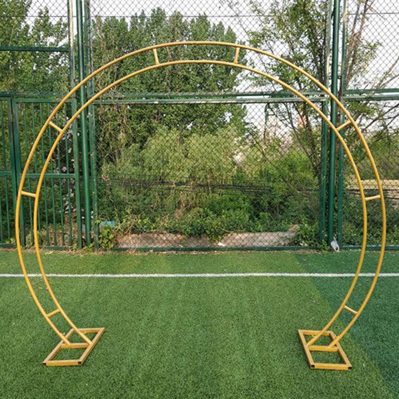Gold plated iron double arch wedding props - Uflower