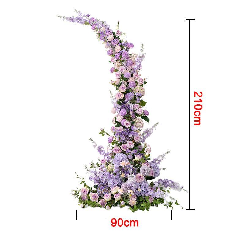 Rose Purple Flower Arch Corner Wedding Party Background Decoration - Uflower