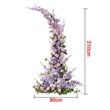 Rose Purple Flower Arch Corner Wedding Party Background Decoration - Uflower