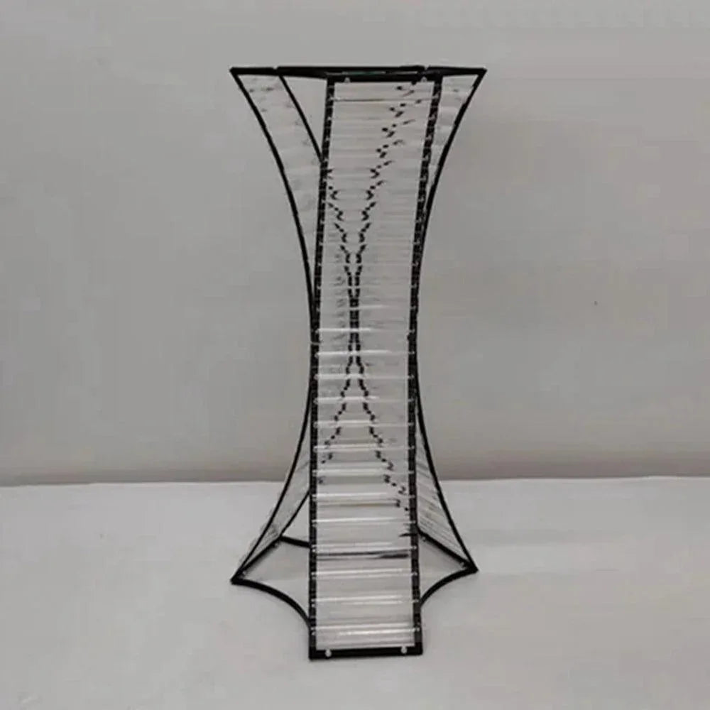 Transparent Small Waist Crystal Flower Holder Wedding Acrylic Flower Holder - Uflower
