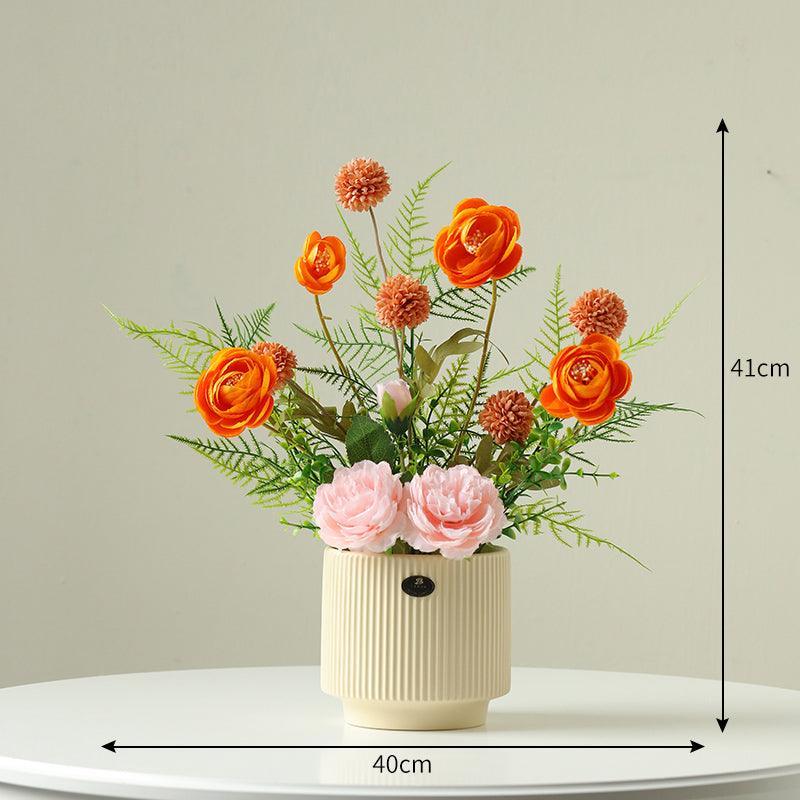 Scandinavian small fresh simulation flowers fake flowers potted plant ornaments - Uflower