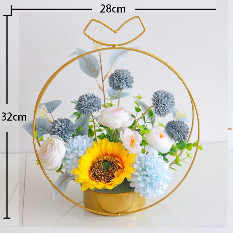 Light luxury high-grade simulation flowers fake flower arrangement living room table - Uflower