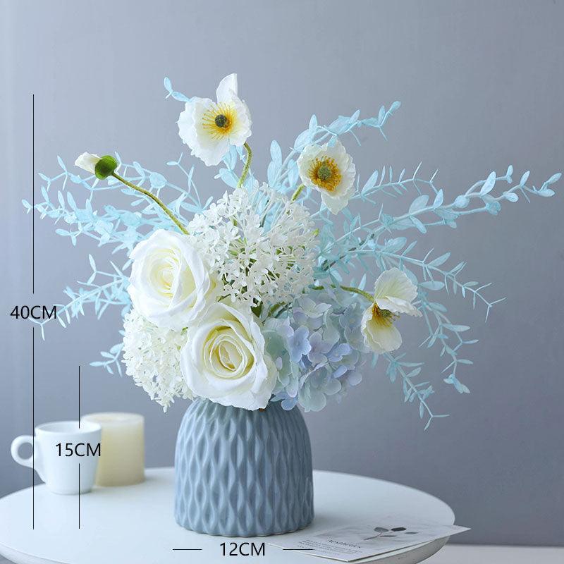 Simple rose hydrangea living room table bouquet - Uflower