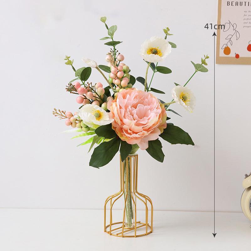 Premium Feeling Rose Bouquet High-end Simulation Floral Arrangement Dining Table Living Room - Uflower