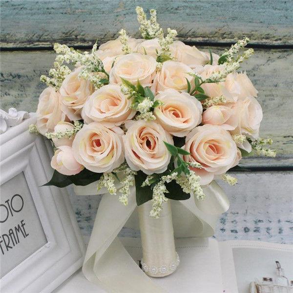 Bridal hand bouquet Red velvet rose hand bouquet Faux hand bouquet - Uflower