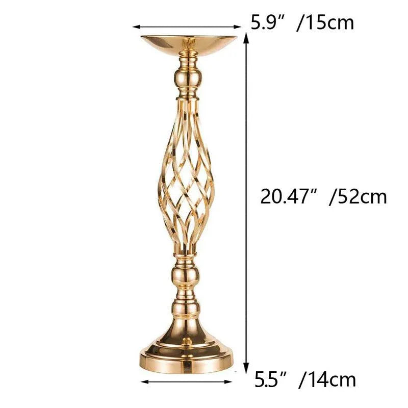 Gold Iron Cross Vase Dining Table Candlestick Decoration - Uflower
