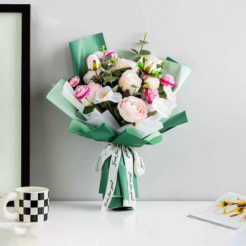 Rose simulation flower hand bouquet finished bouquet decorations fake flowers - Uflower