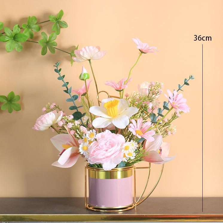 High-grade light luxury fake flowers simulation bouquet living room table flower arrangement - Uflower