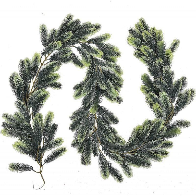 Christmas PE leaves encrypted Christmas rattan Simulation Christmas tree rattan leaves pine needles DIY Christmas decorations - Uflower