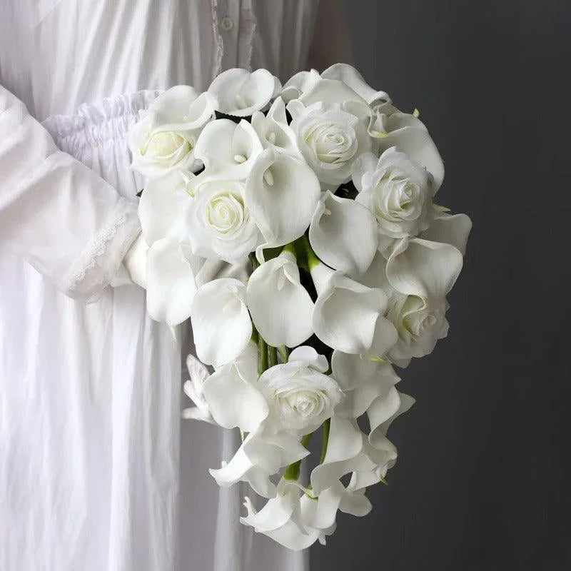 Simulation flowers hand bouquet finished custom phalaenopsis wedding wedding bouquet - Uflower