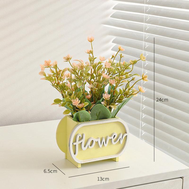 Modern Simulation Plant Flower Art Small Potted Plants Indoor Home Decoration - Uflower