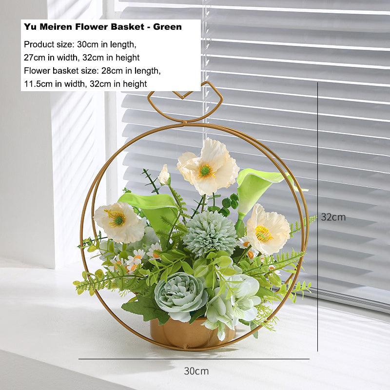 Flower basket simulation flower living room decoration - Uflower