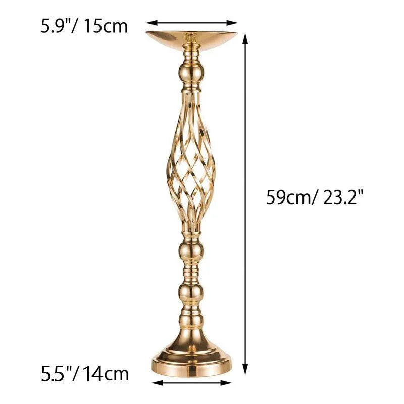Gold Iron Cross Vase Dining Table Candlestick Decoration - Uflower