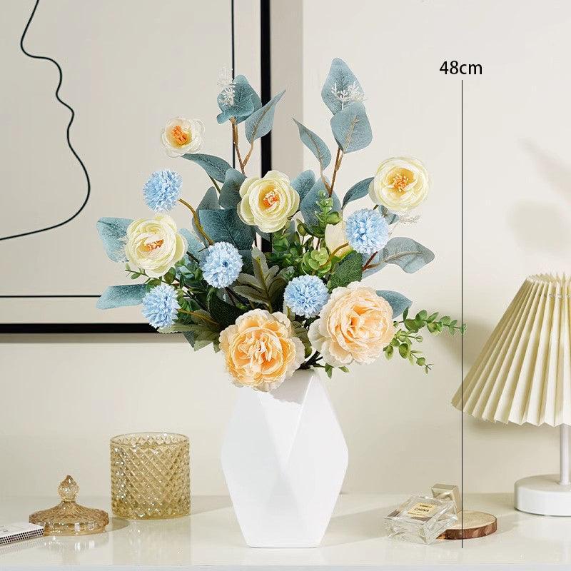 Simulation flowers living room home potted plants senior light luxury floral arrangement - Uflower