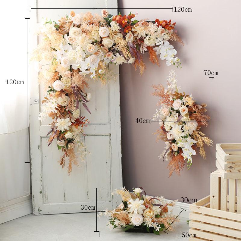 Wedding Floral Background Arch Wall Hanging Triangle Combination Flower - Uflower