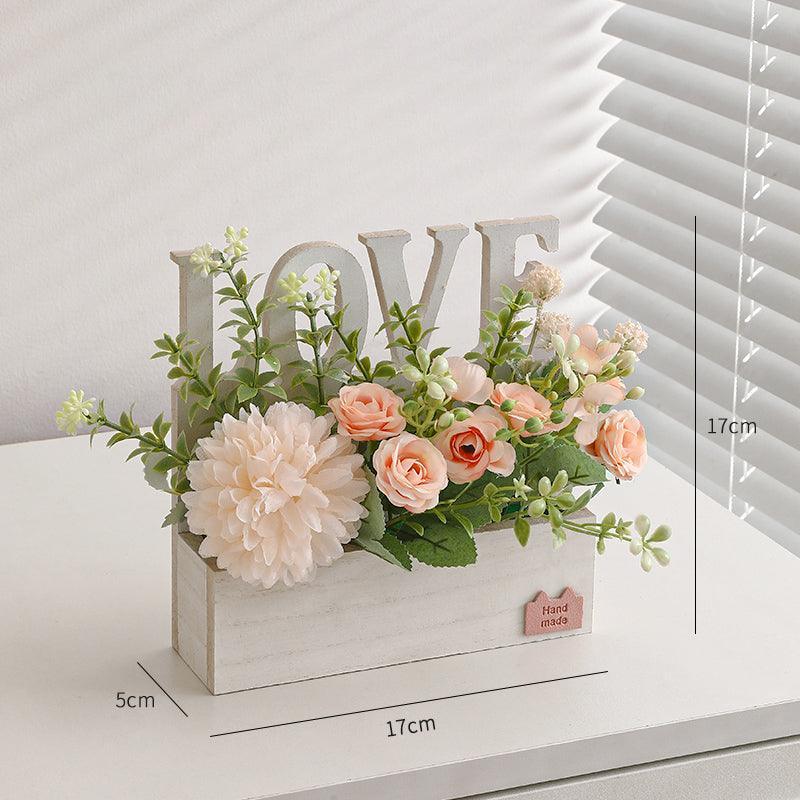 Modern Simulation Plant Flower Art Small Potted Plants Indoor Home Decoration - Uflower