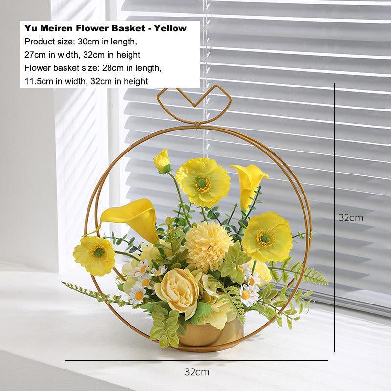 Flower basket simulation flower living room decoration - Uflower