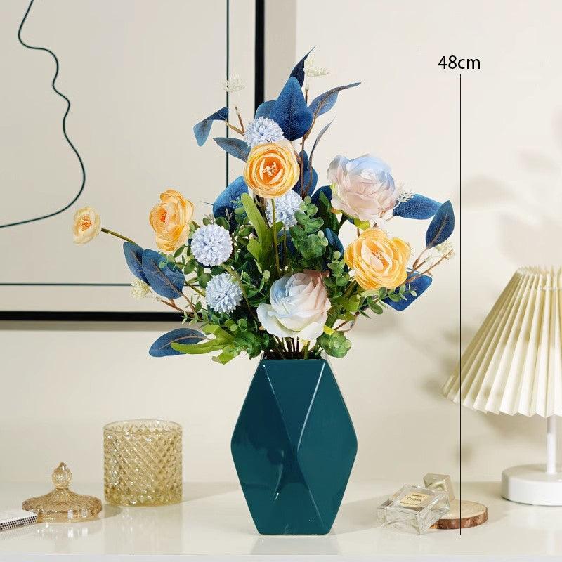 Simulation flowers living room home potted plants senior light luxury floral arrangement - Uflower