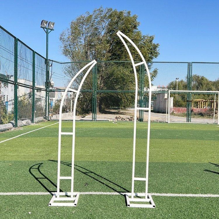 1.5/1.8/2.1/2.4m Electroplated Arc-Shaped Arch Wedding Flower Stand - Uflower