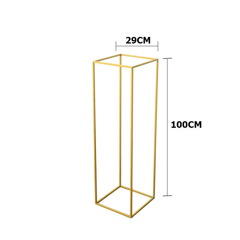Geometric Road Guide Iron Flower Frame Wedding Props - Uflower