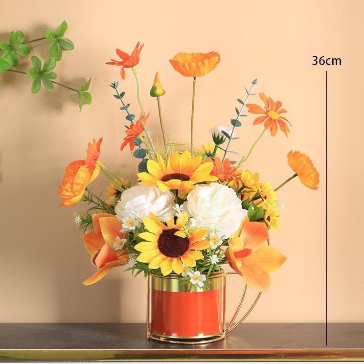High-grade light luxury fake flowers simulation bouquet living room table flower arrangement - Uflower