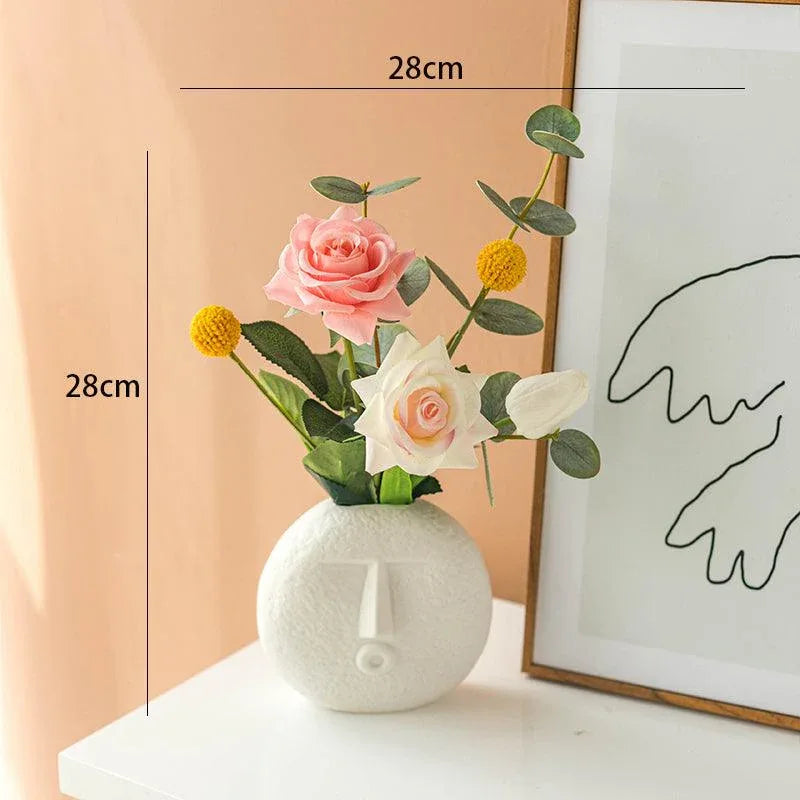 Hand feeling high simulation rose flower fake flower bouquet arrangement living room - Uflower