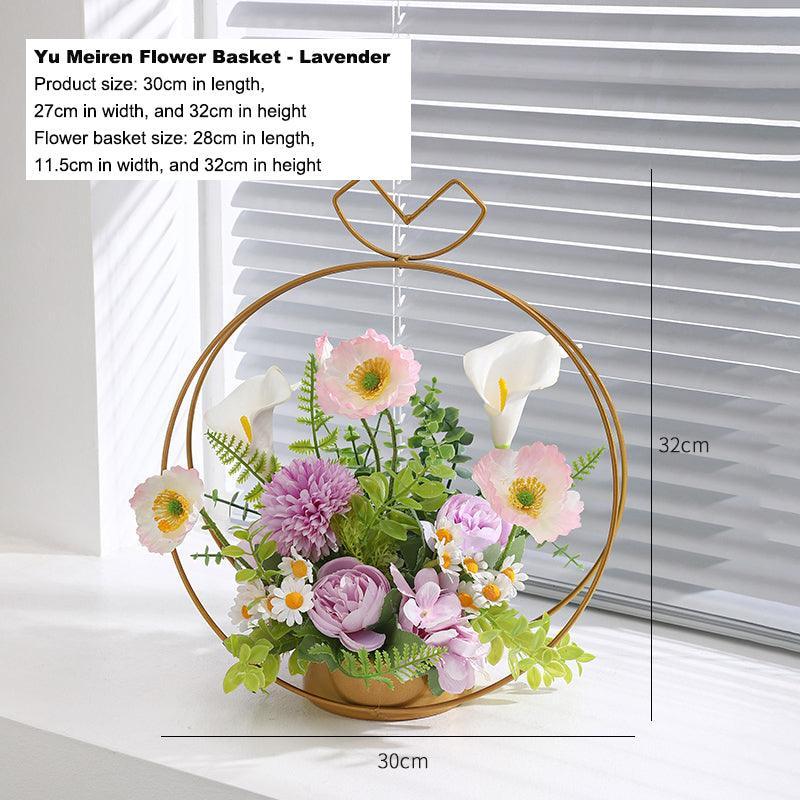 Flower basket simulation flower living room decoration - Uflower