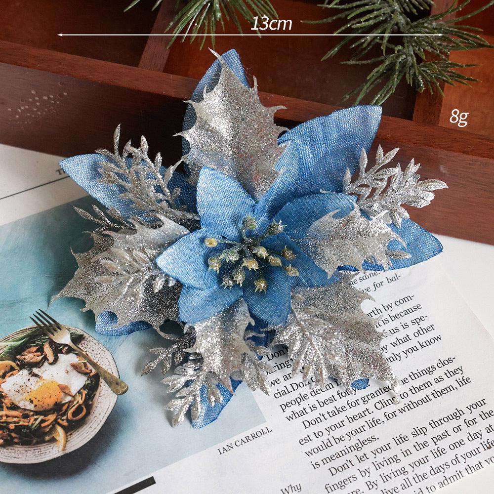 Simulation Flower Onion Fabric Flocking Fabric Christmas Flower Christmas Tree Christmas Wreath Accessories - Uflower