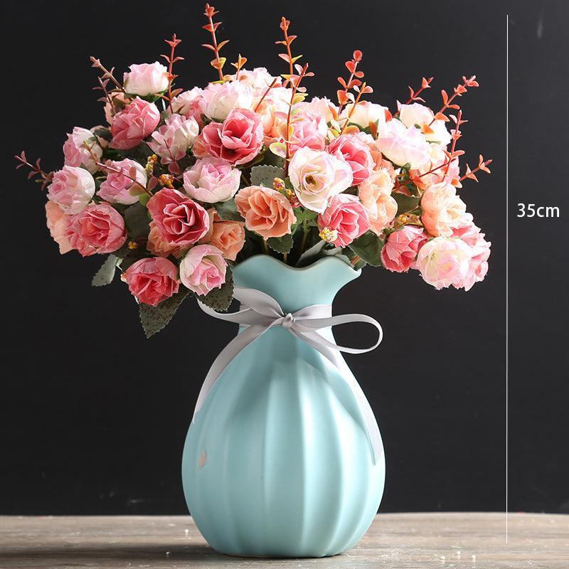 Light luxury high-grade vase simulation flower arrangement living room table - Uflower