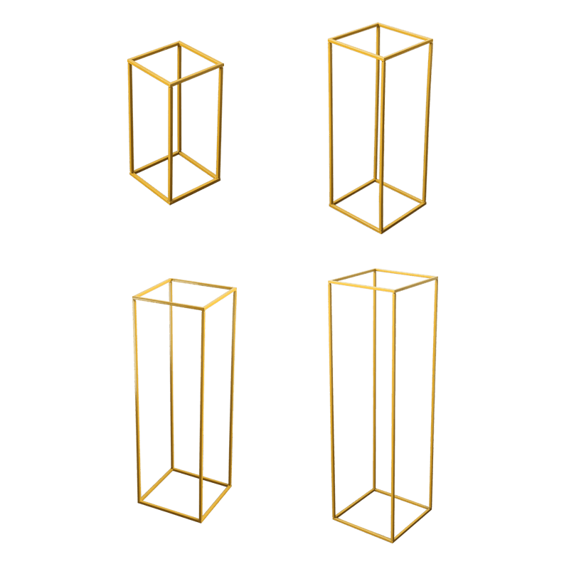 Geometric Road Guide Iron Flower Frame Wedding Props - Uflower