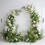Uflower Composition florale verte Arche en corne Accessoires de mariage ENSEMBLE80220
