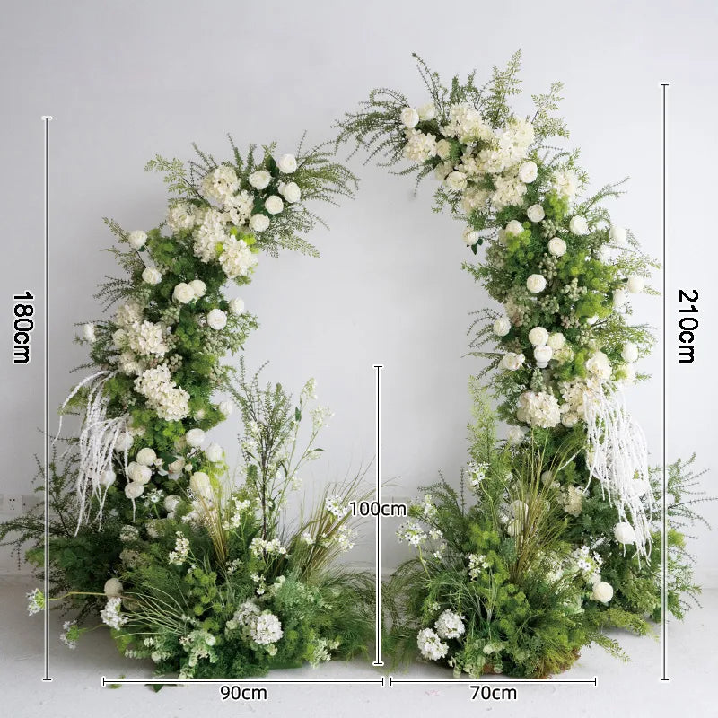 Uflower Composition florale verte Arche en corne Accessoires de mariage ENSEMBLE80220