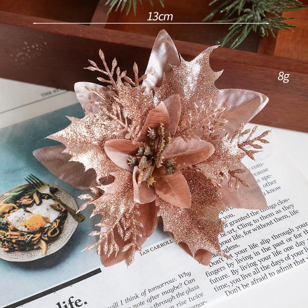 Simulation Flower Onion Fabric Flocking Fabric Christmas Flower Christmas Tree Christmas Wreath Accessories - Uflower