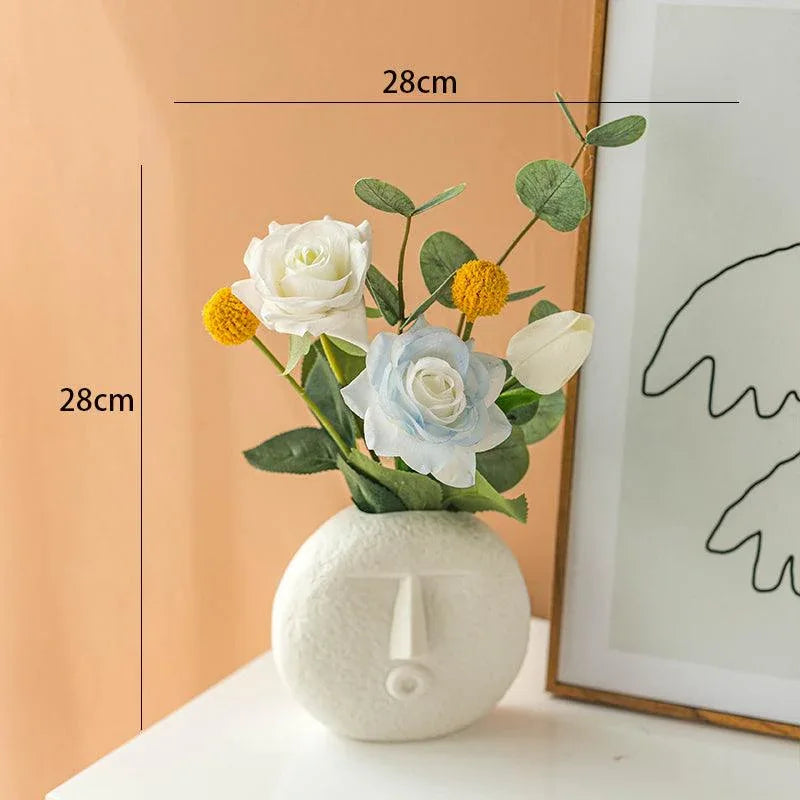Hand feeling high simulation rose flower fake flower bouquet arrangement living room - Uflower