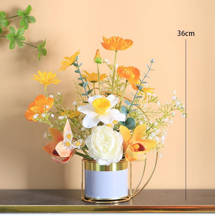 High-grade light luxury fake flowers simulation bouquet living room table flower arrangement - Uflower