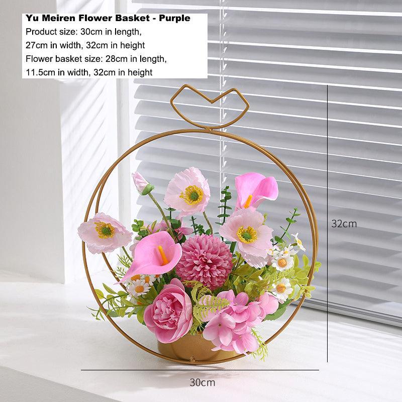 Flower basket simulation flower living room decoration - Uflower