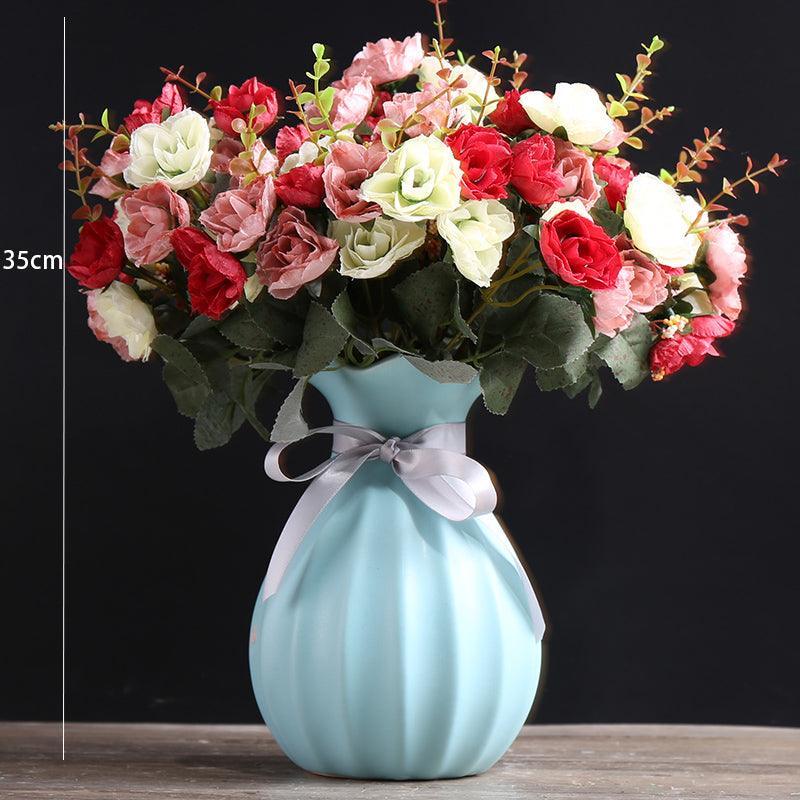 Light luxury high-grade vase simulation flower arrangement living room table - Uflower