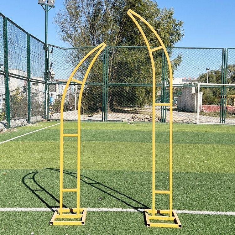 1.5/1.8/2.1/2.4m Electroplated Arc-Shaped Arch Wedding Flower Stand - Uflower