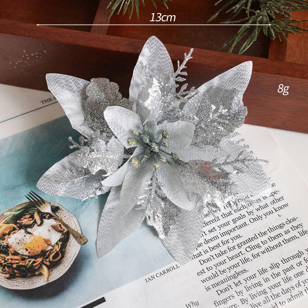 Simulation Flower Onion Fabric Flocking Fabric Christmas Flower Christmas Tree Christmas Wreath Accessories - Uflower