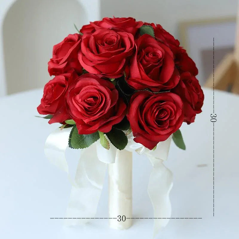 Fake Flowers Haute Couture Wedding Bridesmaid Bouquets Decorative Flowers - Uflower